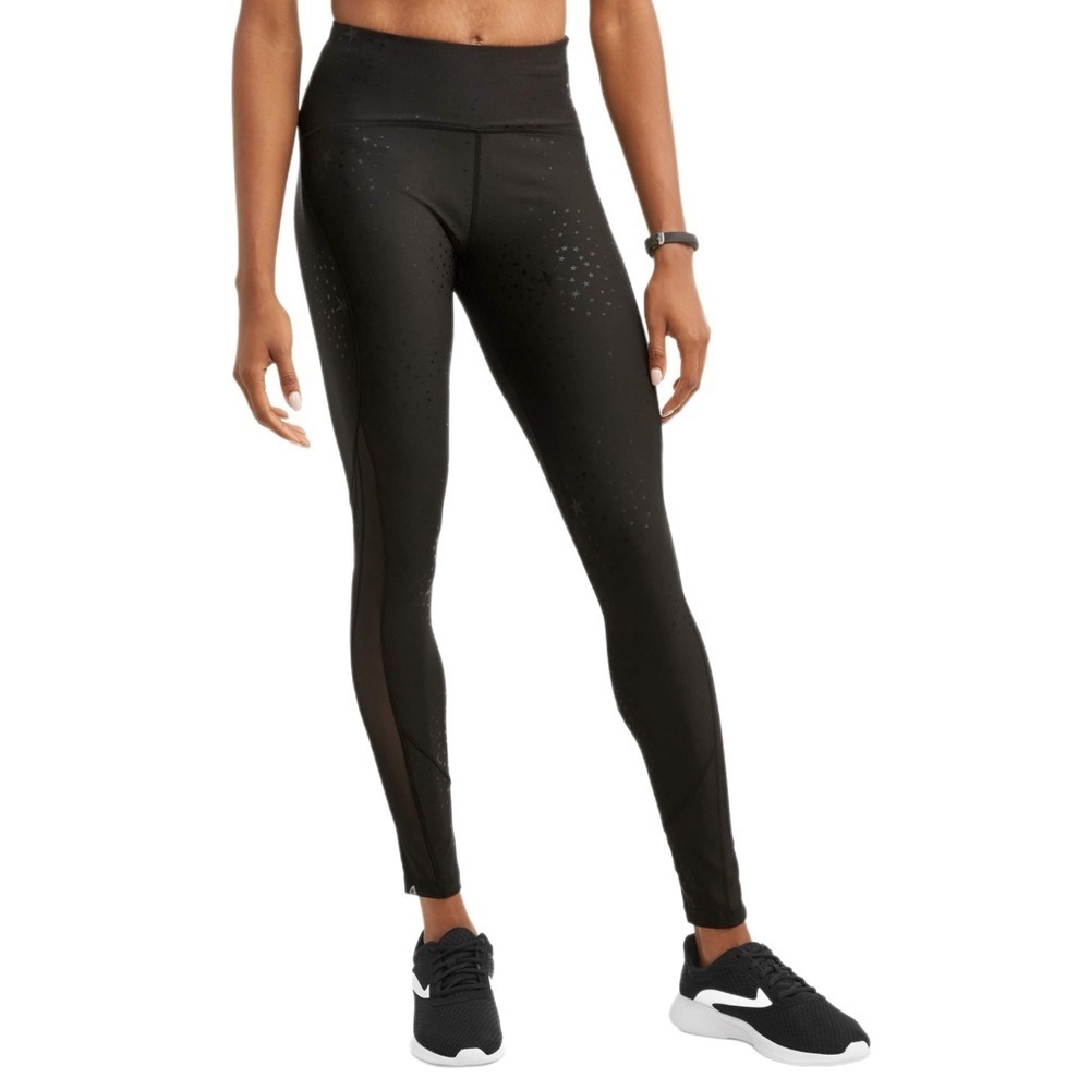 Avia Pop Star Stargazer Print Monochromatic Black  Athletic Leggings